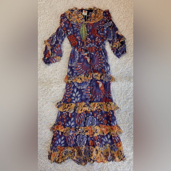 NWT FARM RIO Mixed Pineapple Flowers Maxi Dress - Picture 6 of 7